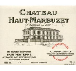 Chateau Haut-Marbuzet label