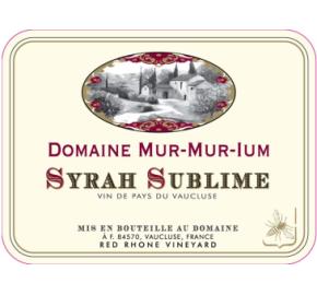 Domaine Mur-Mur-Ium - Syrah Sublime label