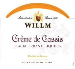 Willm - Creme de Cassis - Blackcurrant Liqueur label