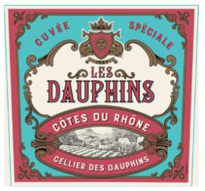 Les Dauphins - Cotes Du Rhone Rose Reserve label
