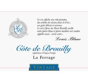 Louis Blanc - Vintage - Cote de Brouilly label