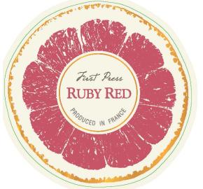 Ruby Red First Press Rose Sparkling label