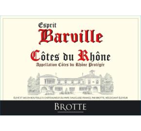 Brotte - Esprit Barville Cotes du Rhone Blanc label