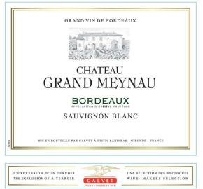 Calvet - Chateau Grand Meynau - Sauvignon Blanc label