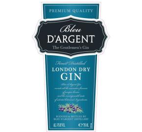 Bleu D'Argent - London Dry Gin label