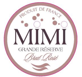 Mi Mi Brut Grande Reserve Rose label