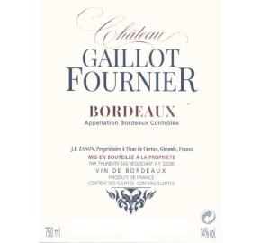 Chateau Gaillot Fournier - Bordeaux Rouge label