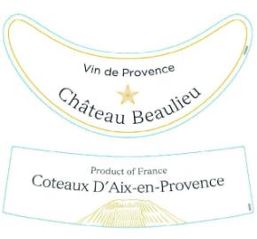 Chateau Beaulieu - Vin de Provence Rose label