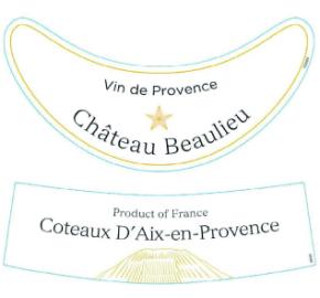 Chateau Beaulieu - Vin de Provence Rose label