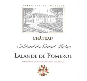 Chateau Sablard du Grand Moine label