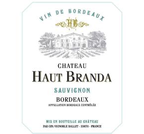 Chateau Haut Branda Sauvignon label