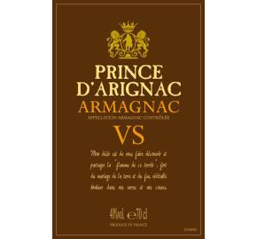Prince d'Arignac - Armagnac VS label
