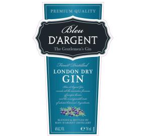 Bleu d'Argent London Dry Gin label