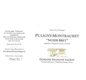 Domaine Francois Legros - Puligny-Montrachet label