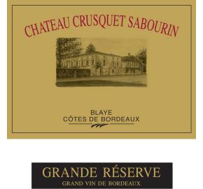 Chateau Crusquet Sabourin - Grande Reserve label