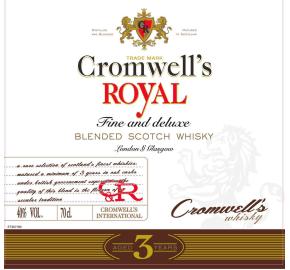 Cromwell's Royal - Scotch Whisky label