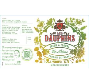 Les Dauphins - Grenache - Viognier label