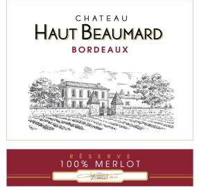 Chateau Haut Beaumard Reserve - Merlot label