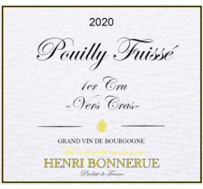 Henri Bonnerue - Pouilly-Fuisse 1er Cru Vers Cras label