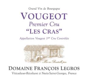 Domaine Francois Legros - 	Vougeot 1er Cru Les Cras label