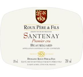Domaine Roux - Santenay 1er Cru Blanc Beauregard label