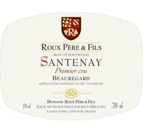 Domaine Roux - Santenay 1er Cru Blanc Beauregard label