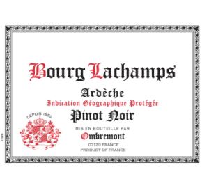 Ombremont Bourg Lachamps - Ardeche Pinot Noir label