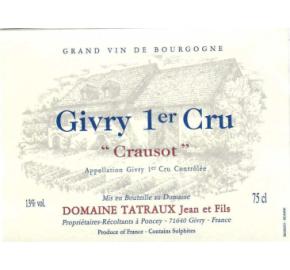 Domaine Tatraux - Givry 1er Cru Blanc label