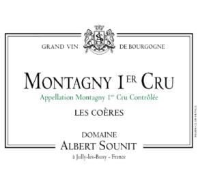 Albert Sounit - Montagny 1er Cru Les Coeres label