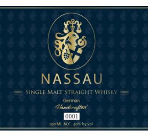 Nassau Single Malt Straight Whisky label