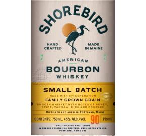 Shorebird Small Batch Bourbon Whiskey label