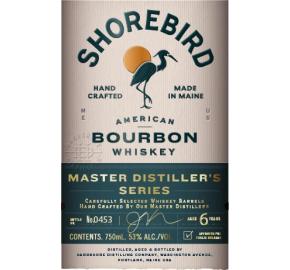 Shorebird Master Distiller's Series Bourbon Whiskey label