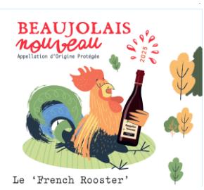 Le French Rooster - Beaujolais Nouveau label