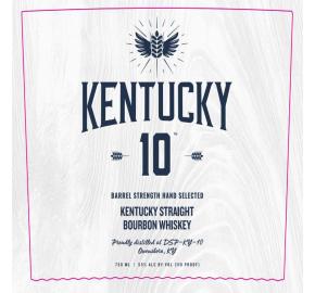 Kentucky 10 - Barrel Strength Bourbon label