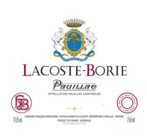Lacoste-Borie label