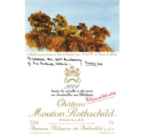 Chateau Mouton Rothschild label