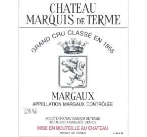 Chateau Marquis De Terme label