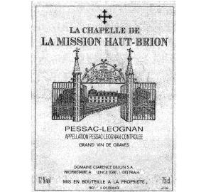 La Chapelle De La Mission Haut Brion label