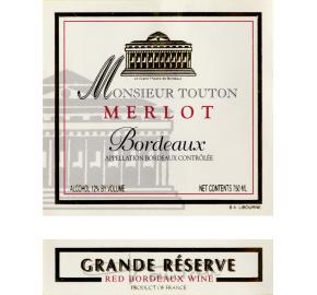 Monsieur Touton - Merlot Grande Reserve label