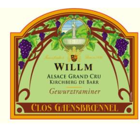 Alsace Willm - Clos Gaensbroennel - Gewurztraminer label