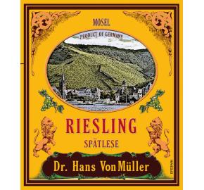 Dr. Hans VonMuller - Riesling Spatlese label