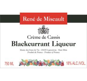 Rene De Miscault - Creme de Cassis label