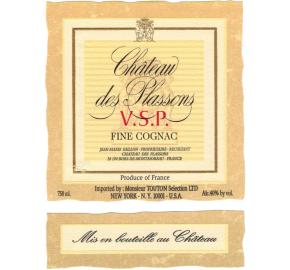 Chateau Des Plassons - Estate Bottled VSP Cognac label