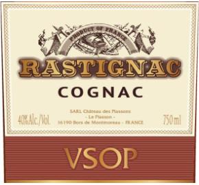 Rastignac -VSOP Cognac label