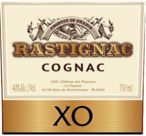 Rastignac - XO Cognac label