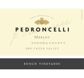 Pedroncelli - Merlot - Bench Vineyards label
