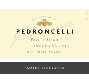 Pedroncelli - Petite Sirah - Family Vineyards label