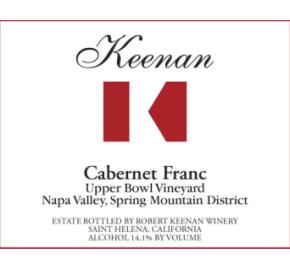 Keenan - Cabernet Franc - Upper Bowl Vineyard label