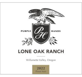 Purple Hands - Pinot Noir - Lone Oak Ranch label