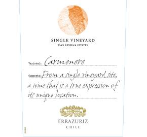 Errazuriz - Single Vineyard - Carmenere label